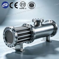 Échangeur de chaleur à tubes en acier inoxydable industriel avec refroidissement rapide automatique 50 GPM pour traitement chimique certifié ASME CE
