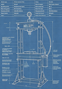 Prensa Hidráulica Multiusos de Alta Calidad y Durabilidad con Estructura en H TAYO ME-PO30, Nueva Condición, Bomba de Engranajes con Rodamientos de Alto Rendimiento - Product Image 3