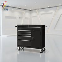 Chariot à outils en fer OEM avec 7 tiroirs, finition revêtement en poudre époxy, longueur 1035 mm, origine Zhejiang, pour garage et atelier