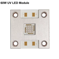 Module de puce LED COB UVA 60W 385nm 395nm 405nm 30*30mm 18-20W/cm² sur substrat en cuivre pour polymérisation UV et inspection UV