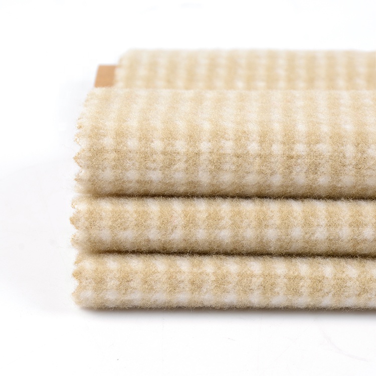 Новое поступление GRS Сертифицированный популярный жаккард пряжа окрашенная проверка велюровая фланелевая ткань 100% Регенерированный Полиэстер