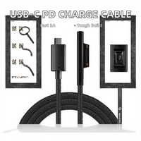 Câble magnétique USB C PD à charge rapide 3A, câble de synchronisation de données de type C tressé en nylon, 1m 1,5m 2m pour ordinateur portable Surface, tablette