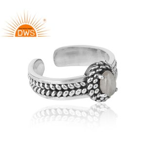 Beautiful Rainbow <b>Moonstone</b> Ring Gemstone Jewelry Supplier Antique Oxidized 925 Sterling Silver Designer Ring - Product Image 6
