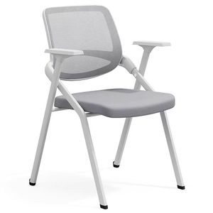 Chaise de bureau au design moderne, empilable, rembourrée, avec roulettes, pour salle de réunion - Product Image 2