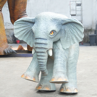 Costume de mascotte d'éléphant bébé animatronique interactif pour parades de parcs et spectacles scéniques pour enfants, accessoires de fête d'anniversaire, à vendre