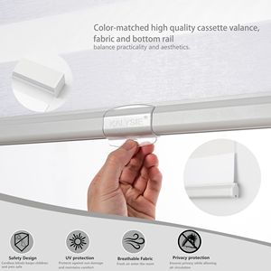 Persianas Enrollables Modernas Personalizadas Profesionales <span class=keywords><strong>para</strong></span> Ventanas, con Control Wifi, Motorizadas, Tipo Zebra, <span class=keywords><strong>para</strong></span> Uso en Oficina, Día y Noche - Product Image 5