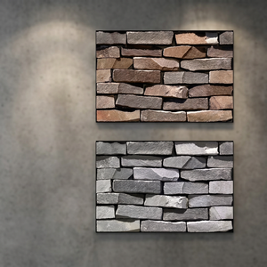 Carreaux muraux en céramique numérique effet pierre grise 300x450mm, design de façade émaillé pour bâtiments modernes - Product Image 5