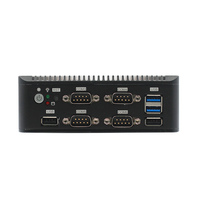 Ficep J4125 PC MINI Industri Tipis Aluminium 6 COM 4K 2x Intel I226 LAN Motherboard Terintegrasi 8GB DDR4 Tanpa Kipas Stok Intel UHD