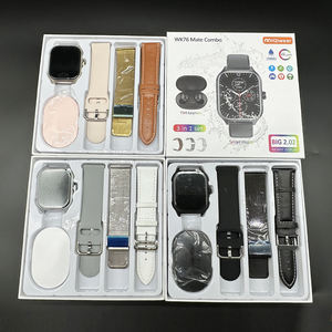 WK76 Mate Smart Watch con 3 cinturini IP68 Wireless di ricarica Wireless per auricolari con cardiofrequenzimetro Smartwatch - Product Image 5