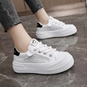 Zapatos de Mujer de Moda con Cordones Antideslizantes para Primavera/Verano, Transpirables, con Diseño Floral y Suela Gruesa - Product Image 3