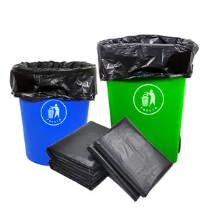 China Custom impresso tamanho grande comercial preto lixo Bin saco rolo grandes sacos de lixo plástico reciclável biodegradável