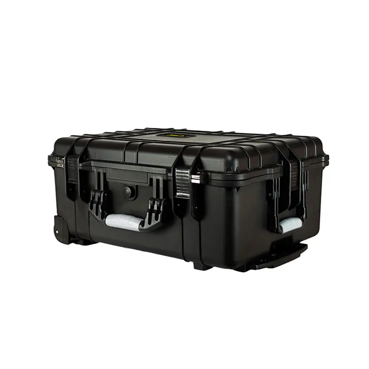 Estojo de plástico resistente para malas, caixa de armazenamento de bagagem com rodas pelican 1560 com espuma