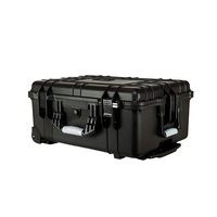 Mallette à outils en plastique dur robuste pour chariot à roulettes avec roues 1560 boîte de rangement pour bagages avec mousse