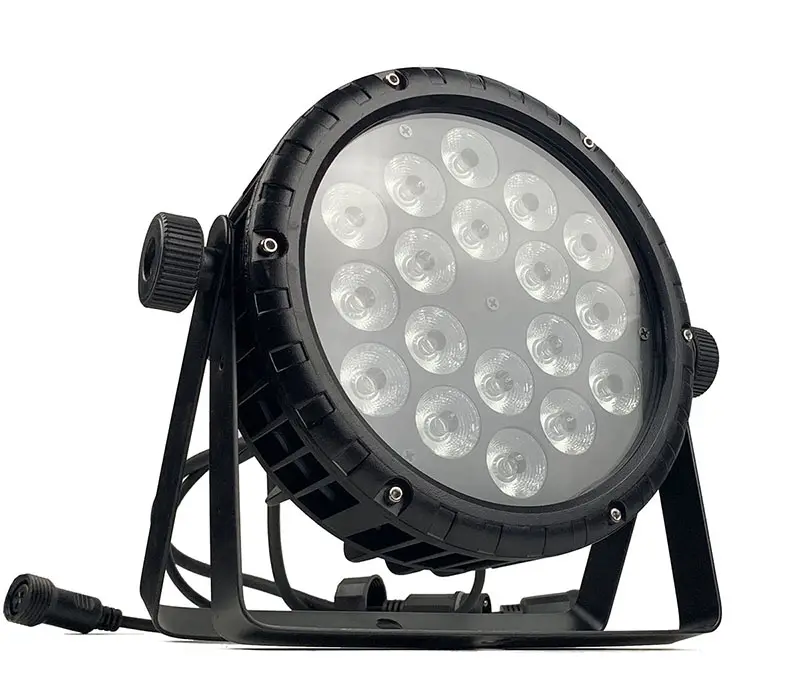 مصباح مسرح LED مقاوم للماء DJ IP65 Wed Hall pares يغسل الضوء في الهواء الطلق مسطح 18x10w RGBW LED Par