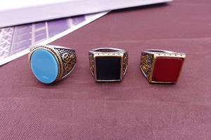 <span class=keywords><strong>Bague</strong></span> pour <span class=keywords><strong>homme</strong></span> plaquée or et argent bicolore, taille et couleur assorties, décorée à la main, bagues en pierre pour <span class=keywords><strong>homme</strong></span>, bijoux en gros - Product Image 4