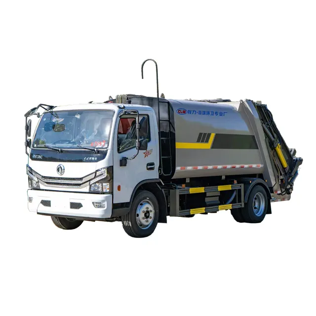 Dongfeng 9 CBM auto carga y descarga multifunción Compresión camión de basura