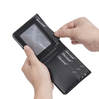 Baellerry dompet lipat dua Slot kartu pria, Dompet Kulit & PU tahan air dengan fitur Multi kartu dan penggunaan harian modis