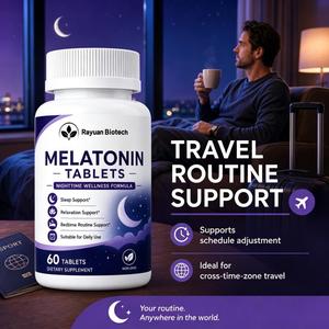 Kräuter-Koscher-Halal Glutenfreie Leicht zu schluckende Melatonin-Schlaftabletten mit Zeitverzögerung für Männer - Product Image 3