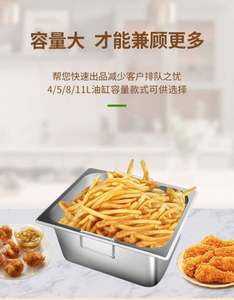 Friteuse électrique commerciale en acier inoxydable avec pompe à moteur 8L 110V/220V - Product Image 4