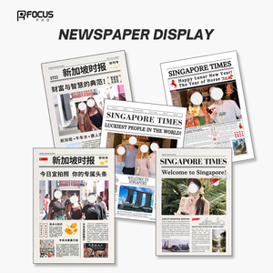 Cabina de Fotos con Guía por Voz, Compatible con Cámaras, Diseño Retro de Periódico, Impresión Autoservicio, Kiosco Metálico con Wi-Fi - Product Image 5