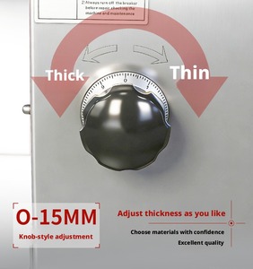 Trancheuse à viande fraîche automatique en acier inoxydable 304, 220V, mini, électrique, réglable en épaisseur, haute efficacité, pour usage domestique, de comptoir - Product Image 2