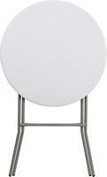 Vente directe d'usine 81cm Table de cocktail pliante ronde en plastique HDPE durable pour bar de fête intérieur et extérieur