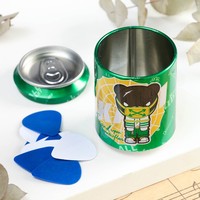 Conteneur cylindrique miniature en fer blanc pour le rangement de vêtements et de chaussettes, échantillon gratuit en gros