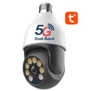 Bohlam Lampu WiFi Dual-Band 5G Tuya E27 3MP 360 Derajat dengan Kamera Keamanan PTZ Nirkabel Penglihatan Malam Berwarna - Product Image 1