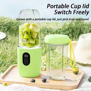 Wholesale Personal Battery Powered Fruit Juicer Usb Rechargeable Blender 500ml <b>Mini</b> Portable <b>Bottle</b> - Product Image 2