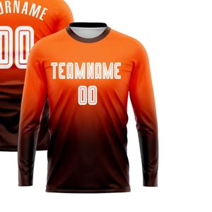 Gradient <b>Long</b> Sleeve Soccer Jersey Football Sports Shirt Breathable Quick Dry Athletic <b>Match</b> Training Uniform for Men Teams - Product Image 2