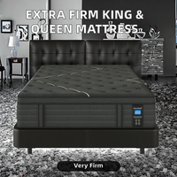 Matelas à ressorts ensachés extra ferme, taille Queen et King, mousse à mémoire de forme en gel, soutien orthopédique, chambre à coucher, hôtel