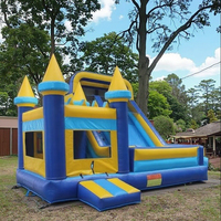 Château gonflable coloré en PVC HTH BC250101D avec toboggan, géant 8x6m, capacité 1000kg, pour 20 enfants et adultes, usage en parc, unisexe