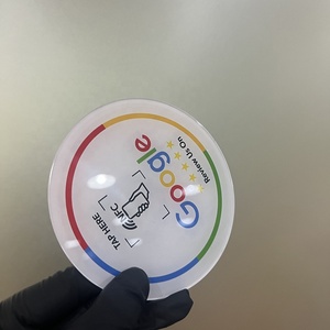 ป้ายสติกเกอร์ติดโต๊ะทำจากอะคริลิกรุ่น Niso ขนาด100*100มม. แผ่น213 215สำหรับ ins/facebook/restaurant Google Review RFID Communication - Product Image 5