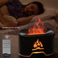 Diffuseur d'arômes ultrasonique à flamme simulée sept couleurs, humidificateur de bureau, diffuseur de chambre à coucher, pulvérisation automatique de parfum