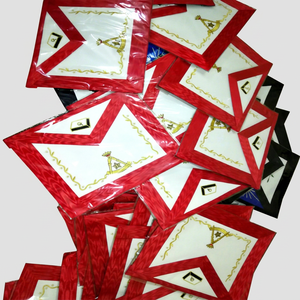 ชุดเครื่องราชอิสริยาภรณ์มาซอนิก ระดับ 16 องศา AASR ผ้ากันเปื้อน หนังเทียมและหนังแท้ ปักลาย - Product Image 1