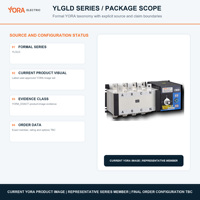 Commutateur de transfert automatique à double alimentation YORA, classe PC, ATS 3P 4P 100A 200A 400A 630A 400V AC, télécommande, écran LCD