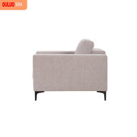 Fauteuil convertible compact beige carré pour salon, fauteuil simple pour appartement et bureau