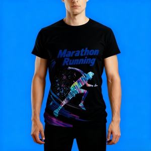 Camiseta Deportiva de Poliéster 100% Tejida, de Secado Rápido, con Sublimación Personalizada para Hombre, Maratón 2026 - Product Image 3