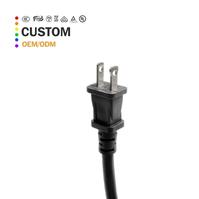 Heavy Duty Figure 8 Power Cable - 2 Pin Polarized Female Connector for US Market