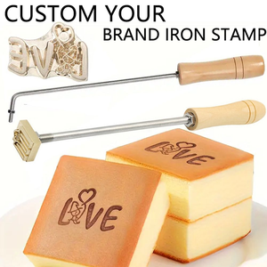 อุปกรณ์งานฝีมือทำจากทองเหลืองสำหรับร้านอาหารโรงแรมงานแต่งงานงานคาร์นิวัลมีโลโก้สำหรับทำอาหารเค้กเบอร์เกอร์เค้กทำจากเหล็กมะพร้าวออกแบบได้ตามต้องการ - Product Image 4