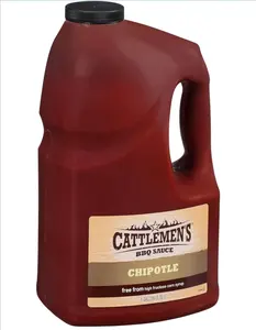 Canned Chipotle BBQ Sauce Label. Condiment Label. Self-Adhesive Sticker. Suitable for labeling canned BBQ sauce packaging.