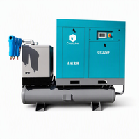 Compresseur d'air à vis laser 15-22 kW 16 bars PM VFD avec sécheur intégré, réservoir et filtration
