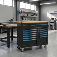 Armoire à outils roulante, coffre à outils multi-tiroirs, chariot de rangement mobile pour atelier avec ensemble d'outils