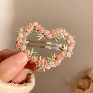 Pastoral Peach Pink Floral Hair <b>Clips</b> for Women, 2026 <b>Spring</b> Fresh Style Hair Barrettes, Cute Shark <b>Clips</b> Hair Accessories - Product Image 4