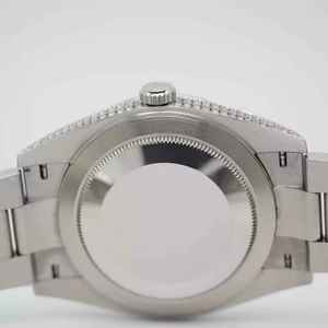 Montre mécanique automatique de luxe brillante en acier inoxydable avec pierres de moissanite glacées étincelantes, mode unisexe haut de gamme - Product Image 2