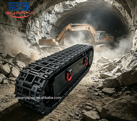 Châssis de chenilles Guanya personnalisé, d'origine usine de Zhejiang, Chine, garantie 1 an pour fraiseuse de tunnel, concasseur mobile, chargeuse de matériaux