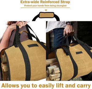 Free Sample Oxford Firewood Carrier Log Tote Bag <b>Fire</b> <b>Pit</b> Sturdy Wood <b>Large</b> Tote Bag Camping Indoor Firewood Logs - Product Image 4