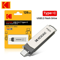 Unidad Flash USB Kodak 3.2 de 32 GB Tipo C OTG Dual K273 Mini Pendrive Metálico U-disk Portátil 2 en 1 256 GB 64 GB 128 GB