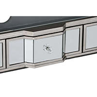 Meuble TV avec miroir en MDF Dimensions 112x45x50cm Finition argent