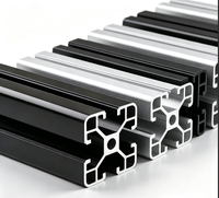 Profilé d'extrusion en aluminium noir et argent Hante 4040, cadre industriel en aluminium 40x40 pour établi et ligne d'assemblage, certifié CE